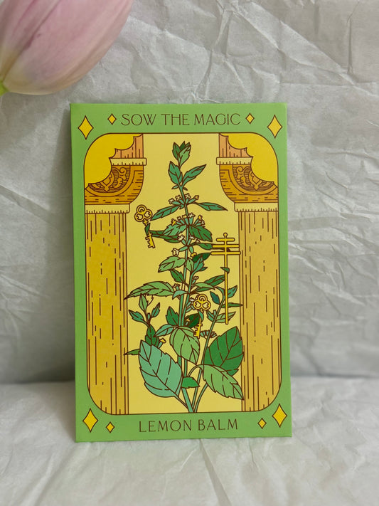 Sow The Magic Lemon Balm Tarot Garden + Gift Seed Packet