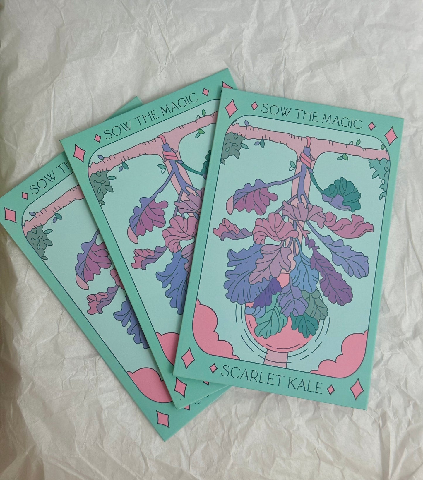 Sow The Magic Scarlet Kale Tarot Garden + Gift Seed Packet