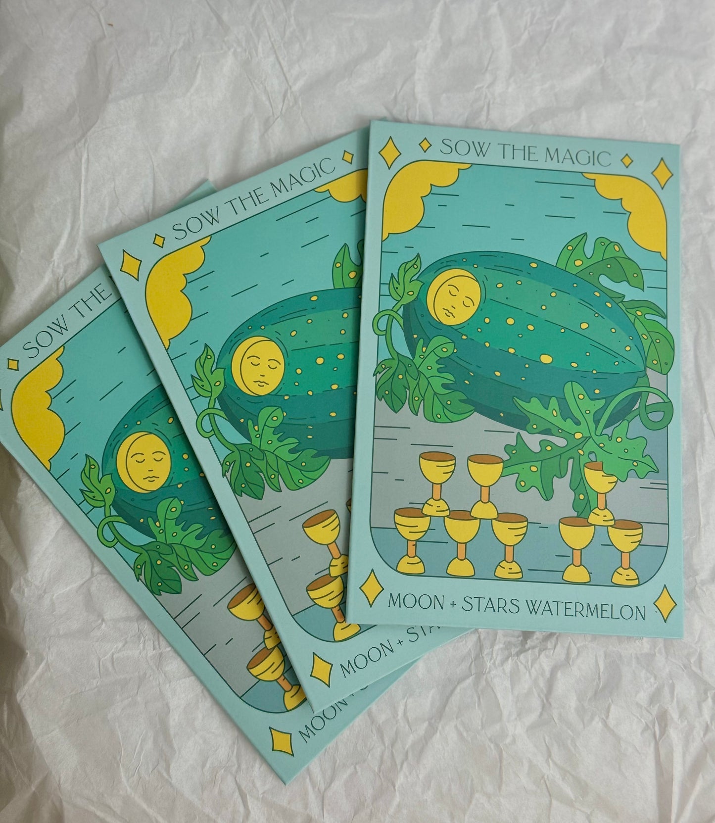 Sow The Magic Moon and Stars Watermelon Tarot Garden + Gift Seed Packet