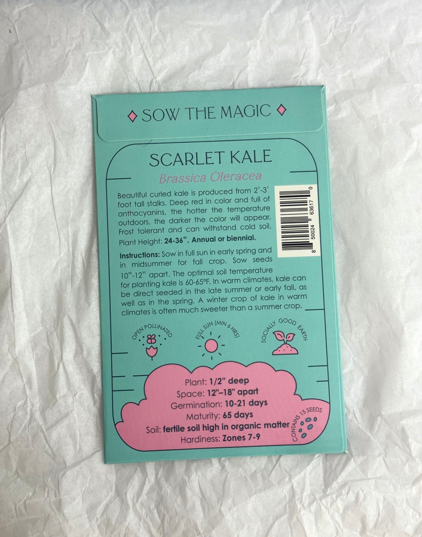 Sow The Magic Scarlet Kale Tarot Garden + Gift Seed Packet