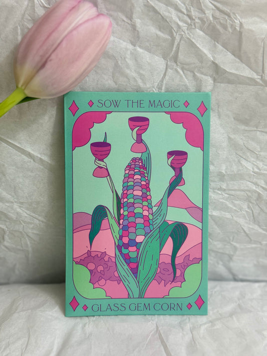 Sow The Magic Glass Gem Corn Tarot Garden + Gift Seed Packet