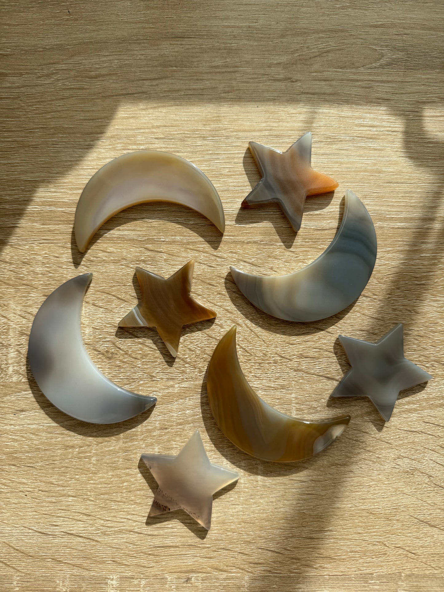 Star & Moon Agate Slices