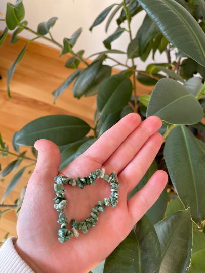 Tree Agate Crystal Chip Bracelet