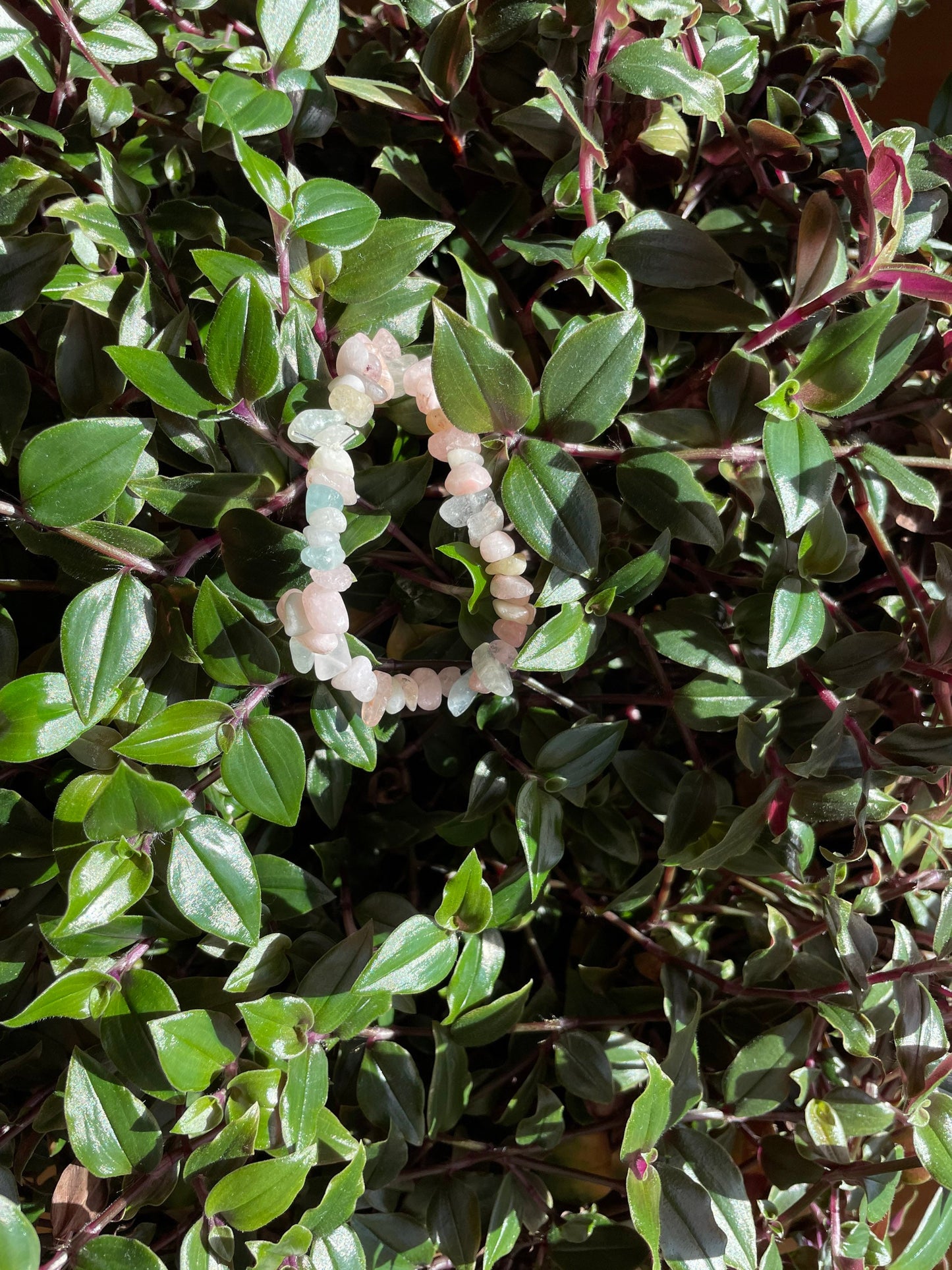 Morganite Crystal Chip Bracelet