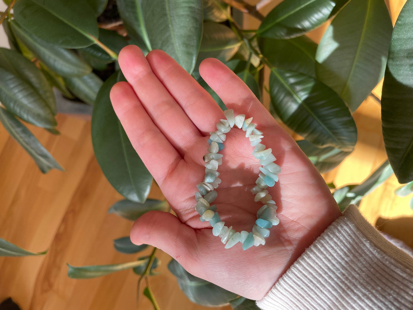 Amazonite Crystal Chip Bracelet