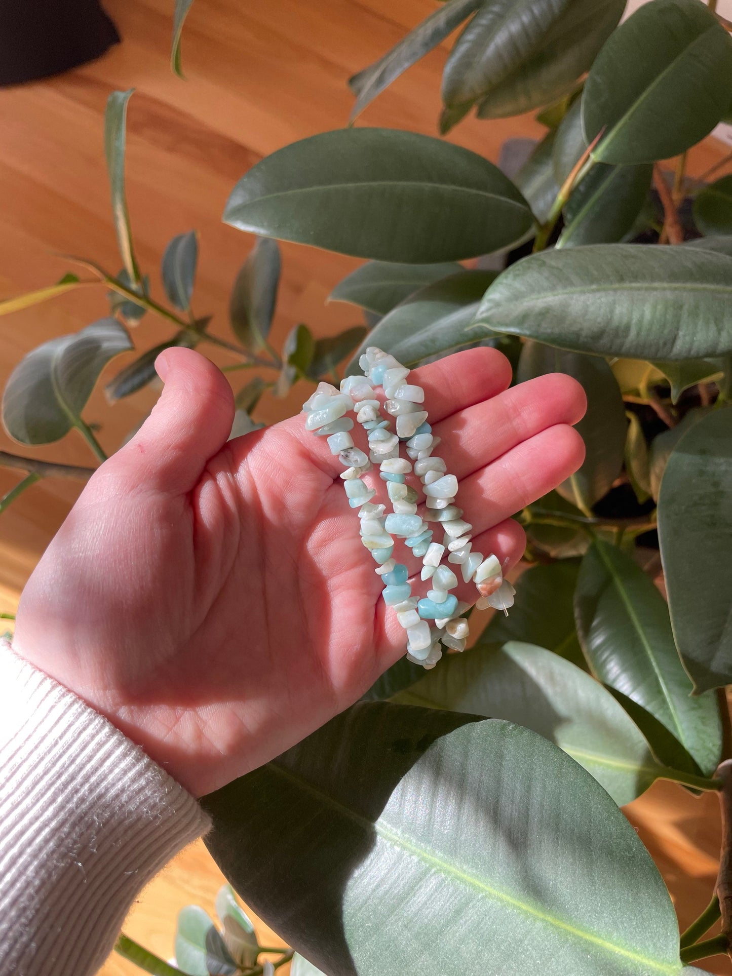 Amazonite Crystal Chip Bracelet