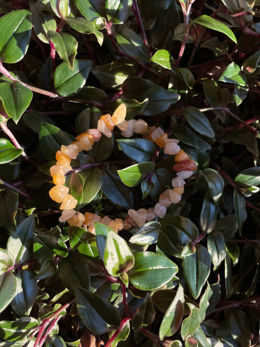 Yellow Jade Crystal Chip Bracelet