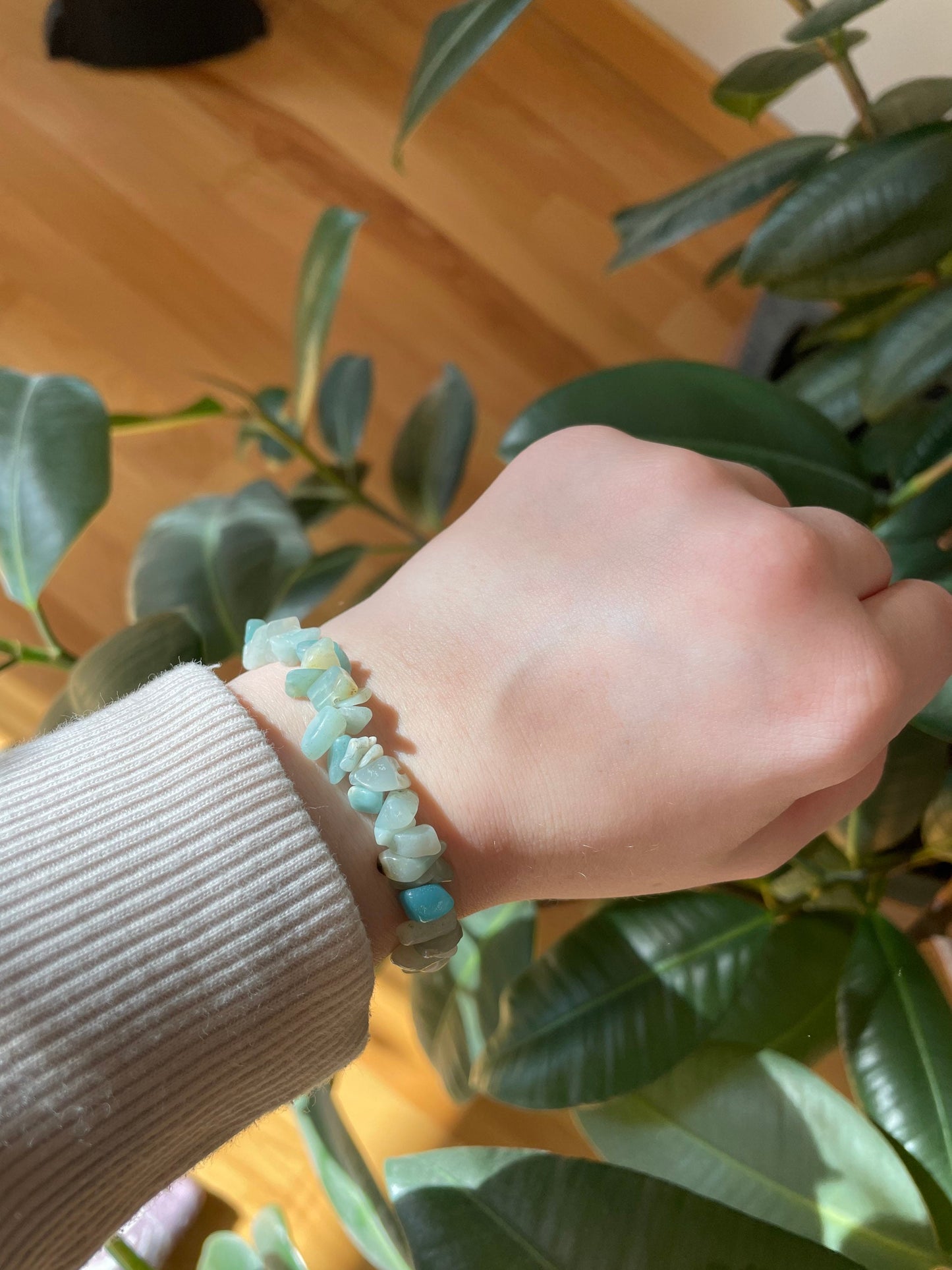 Amazonite Crystal Chip Bracelet