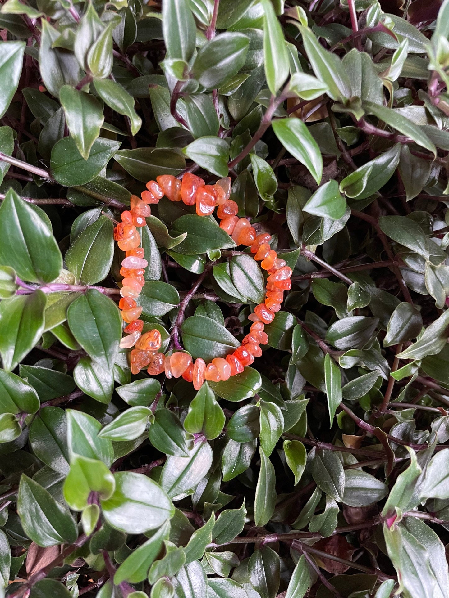 Carnelian Crystal Chip Bracelet