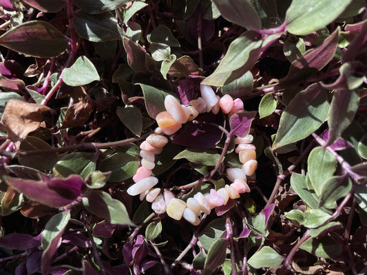 Pink Opal Crystal Chip Bracelet