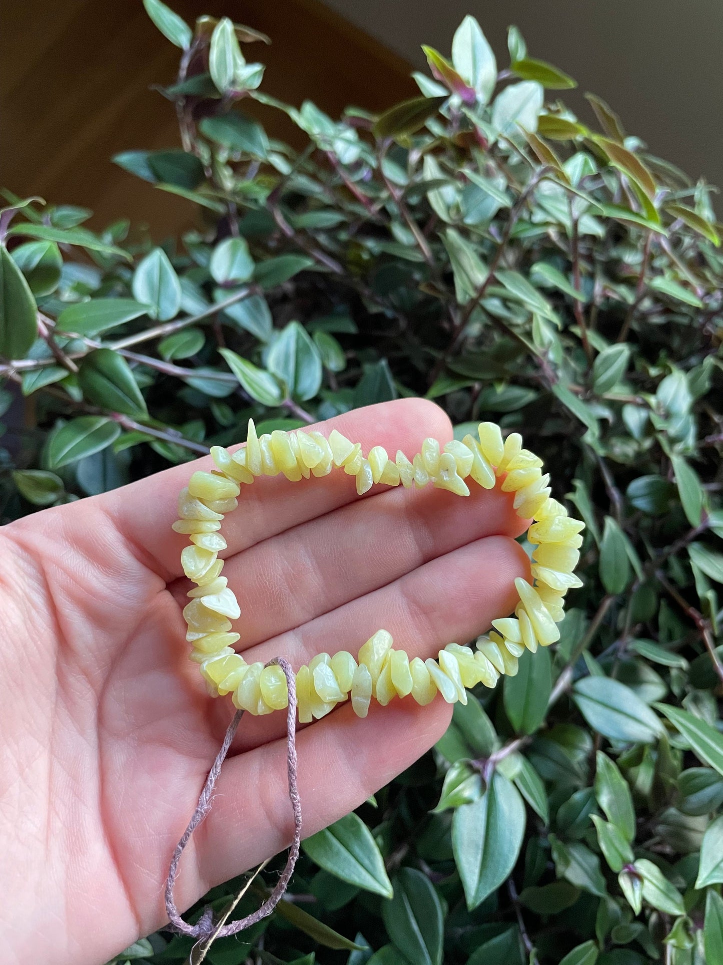 Lemon Jade Crystal Chip Bracelet