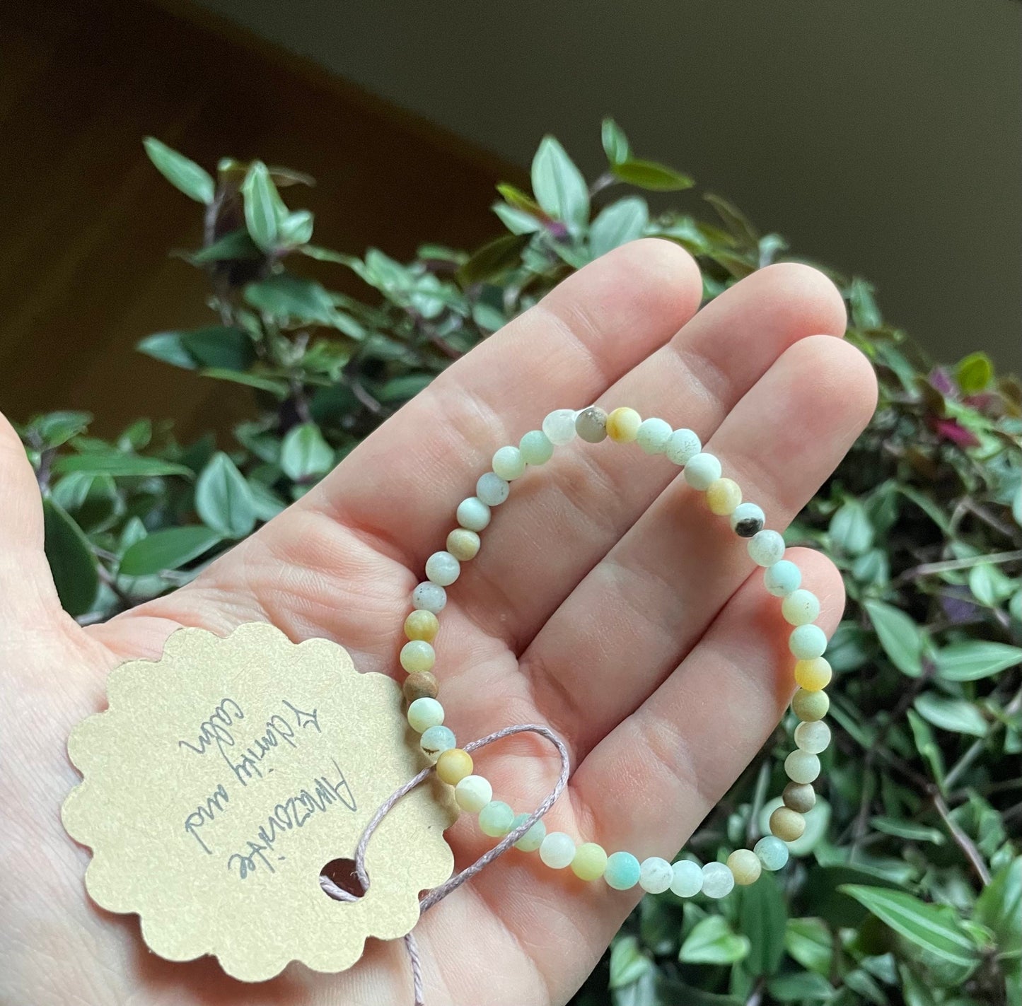 Round Amazonite Crystal Bracelet