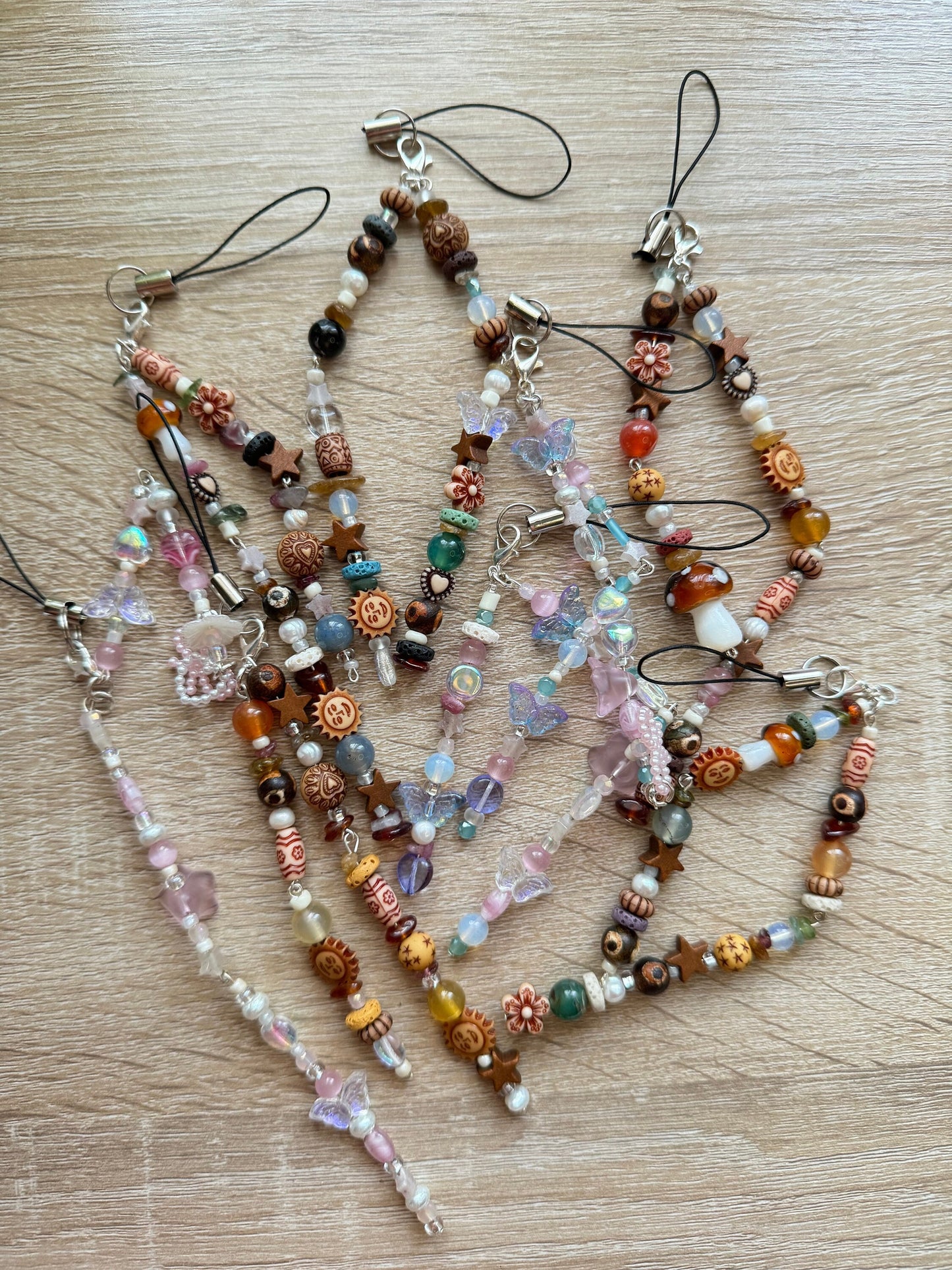 Crystal Beaded Keychain & Phone Charm